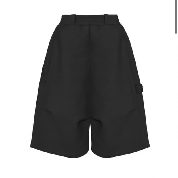 MJD 코인서울 와이드 카펜터 버뮤다 팬츠 블랙