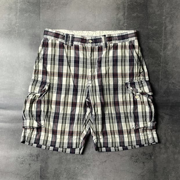 RALPH LAUREN 랄프로렌 체크 카고 하프 팬츠 A00925