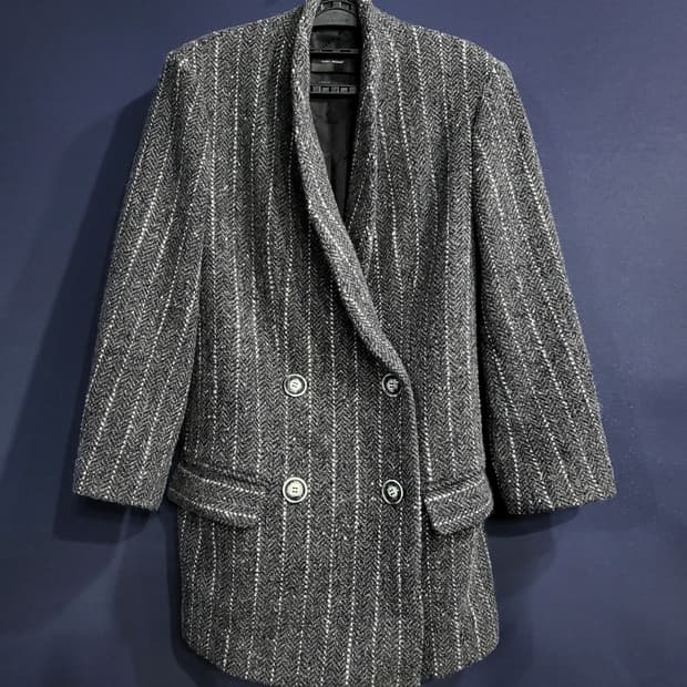 이자벨마랑 울 스트라이프 더블자켓