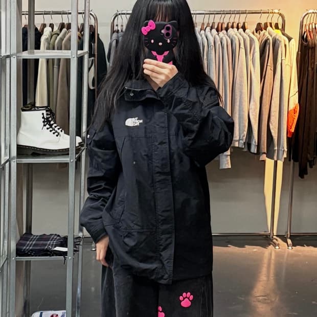 노스페이스 사이드 포켓 바람막이 재킷 A1437