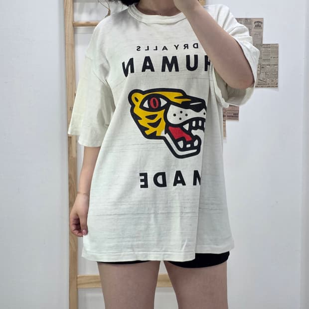 [프립]XL/휴먼메이드 타이거 반팔티 화이트