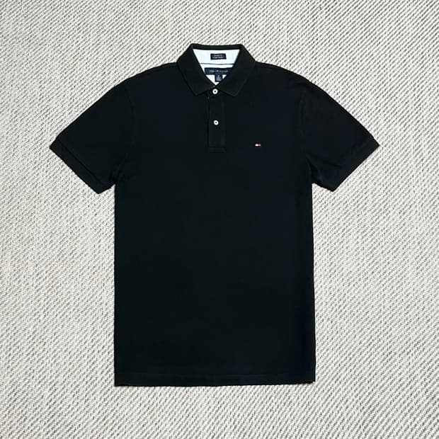 [M] Tommy 타미힐피거 베이직 블랙 코튼 반팔 카라티