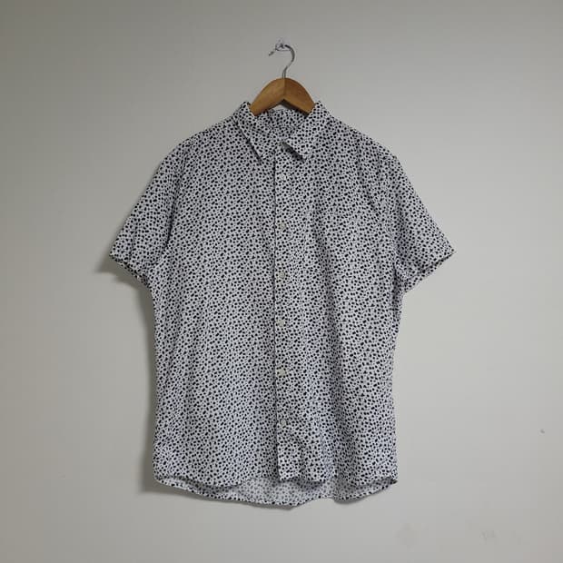 (L) GAP 갭 꽃무늬 도트 반팔 셔츠 남방