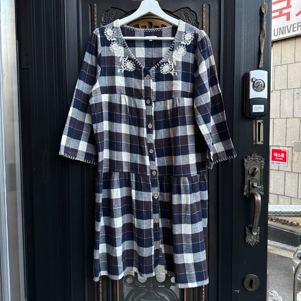 3can4on 체크 원피스
