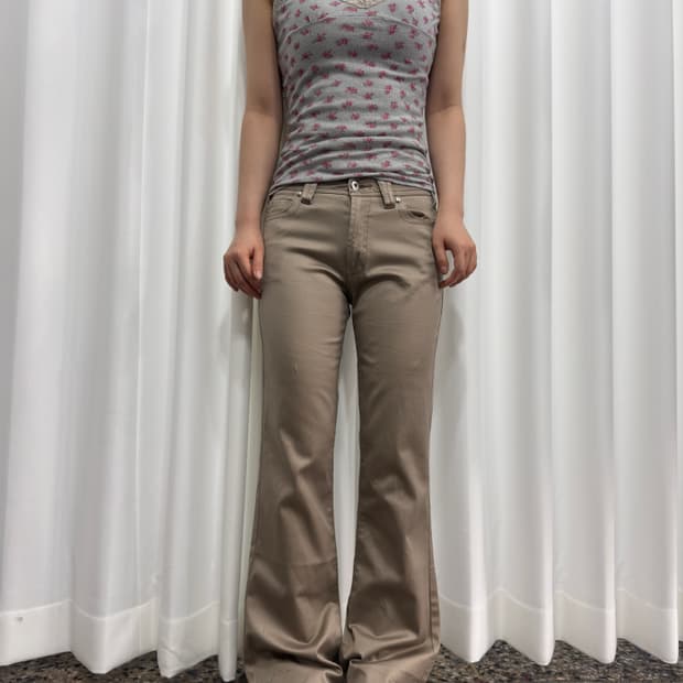beige cotton pants