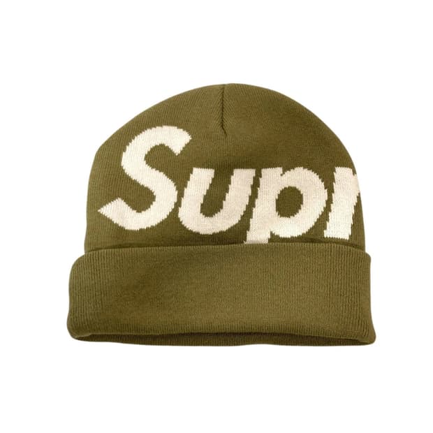 Supreme Big Logo Beanie Light Olive - 24