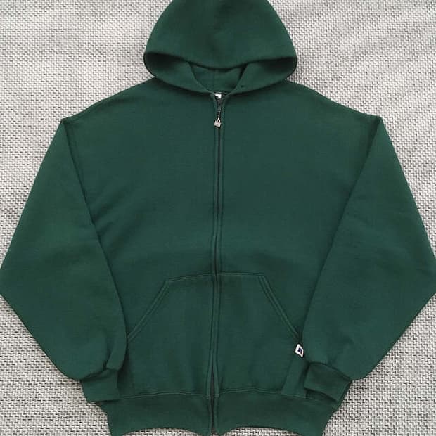 90s USA made 50/50 hooded zip-up jacket