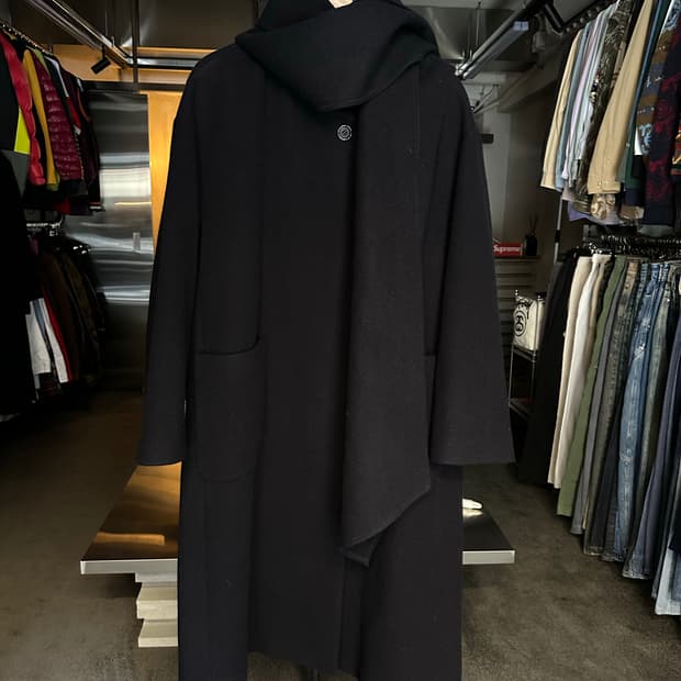 스튜디오 톰보이 울 혼방 코트 블랙 F[오버사이즈]