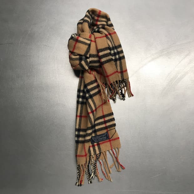 버버리 정품 램스울 머플러 베이지