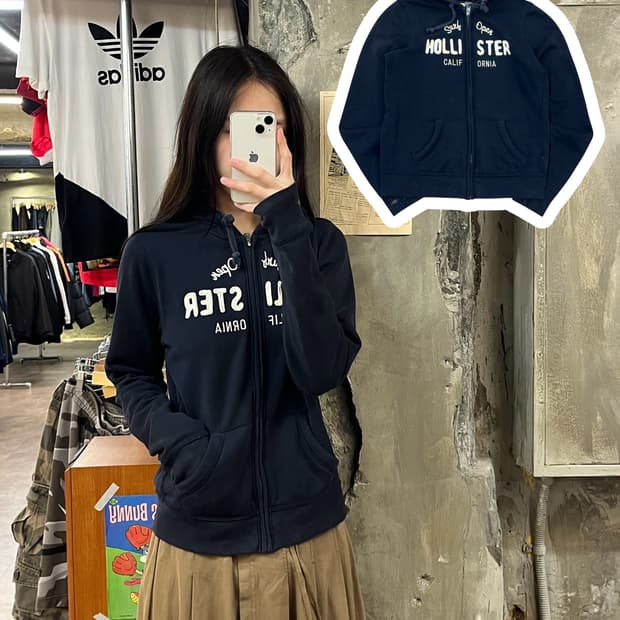 홀리스터 후드집업 네이비 M #csz1068