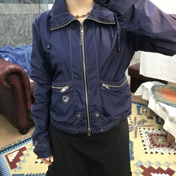 아르마니 익스체인지 여성 네이비 바람막이