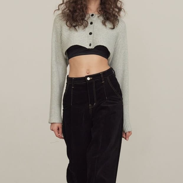 (S)다이애그널 벨벳 팬츠