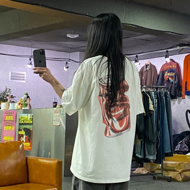스투시 소다캔 티셔츠 화이트 B5446