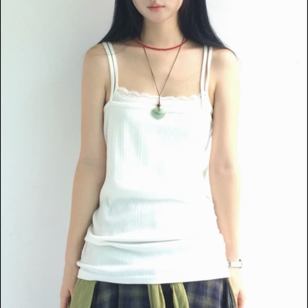 너의빈 투웨이 롱 나시 화이트