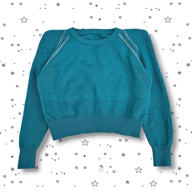 VTG 민트 쥬얼 긴팔 니트