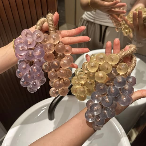 크리스탈 포도 수제 비누 세트 (250g x 5개