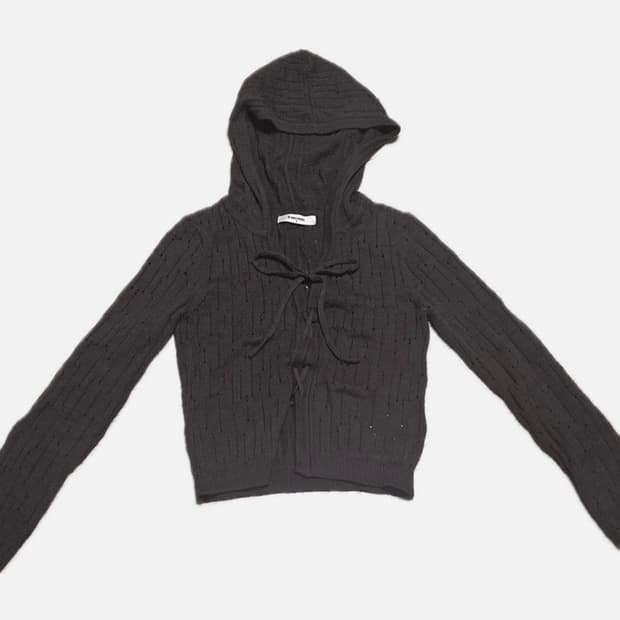 에잇세컨즈 초코 니트후드