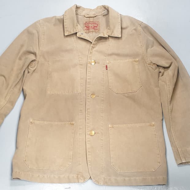 리바이스 브라운 워크 자켓 데님