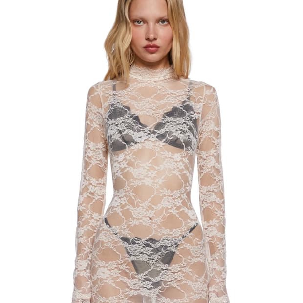 Dollskill lace turtleneck mini dress