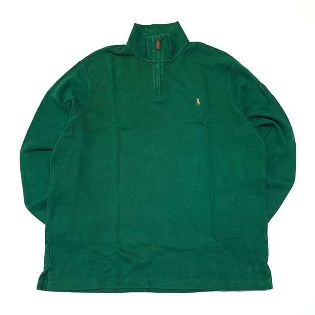 CL349 XL 폴로 코튼 가죽풀러 그린 니트 스웨터