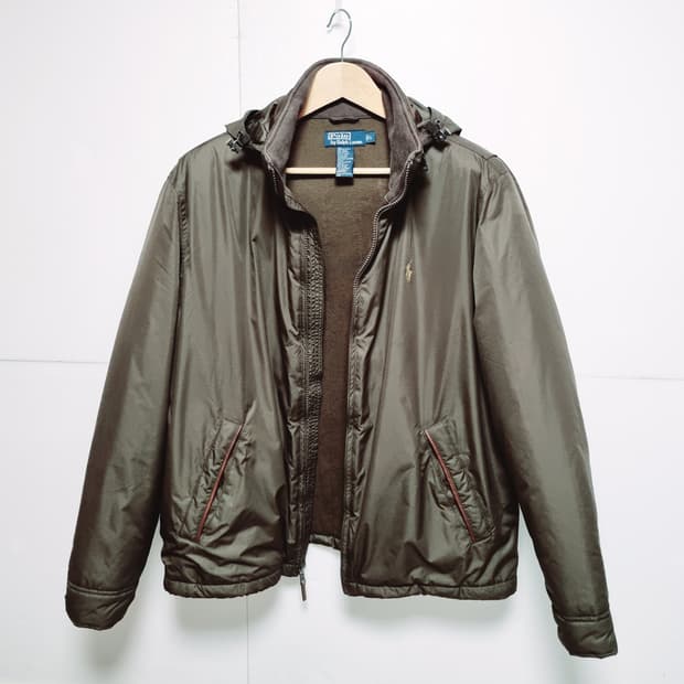 남성 폴로 랄프로렌 POLO 후드 스윙 패딩 점퍼 자켓