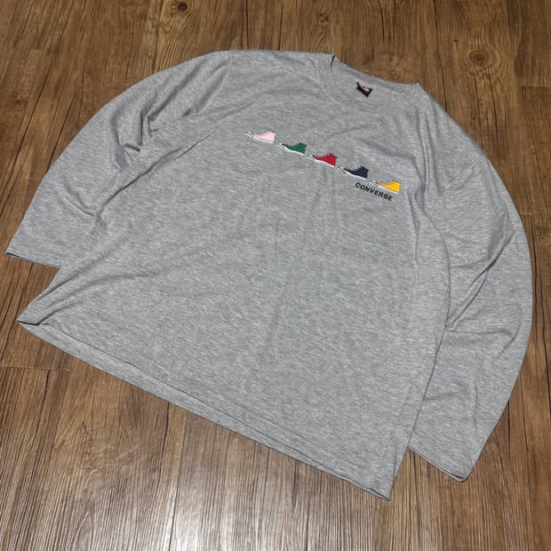 [3XL] 컨버스 운동화 프린팅 긴팔 티서츠