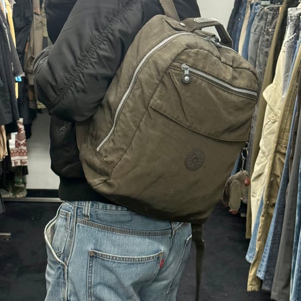 키플링 브라운 갈색 백팩 가방 고릴라 인형 키링 학교 로리걸 갸루 펑크