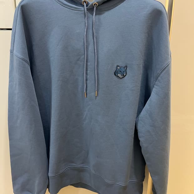 24fw 메종키츠네 블루 후드티 105 (새상품급)