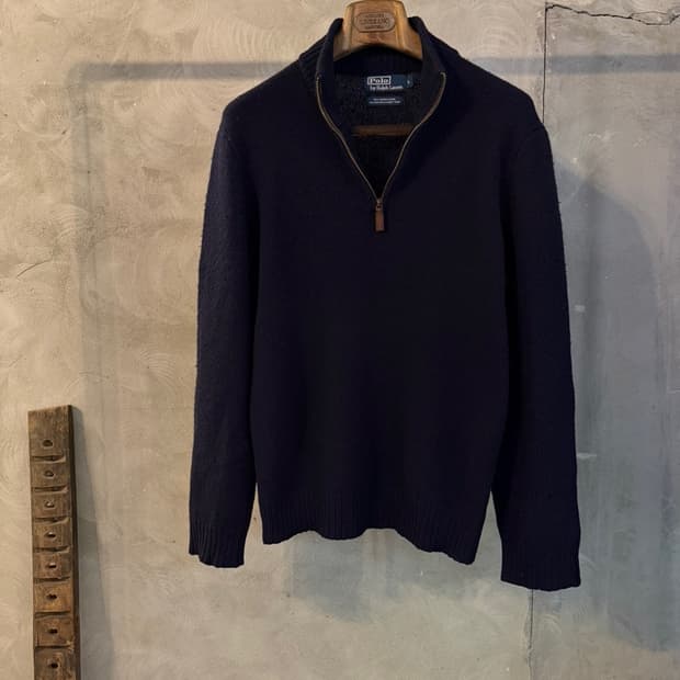 폴로 랄프로렌 앙고라 울 짚업 니트 100