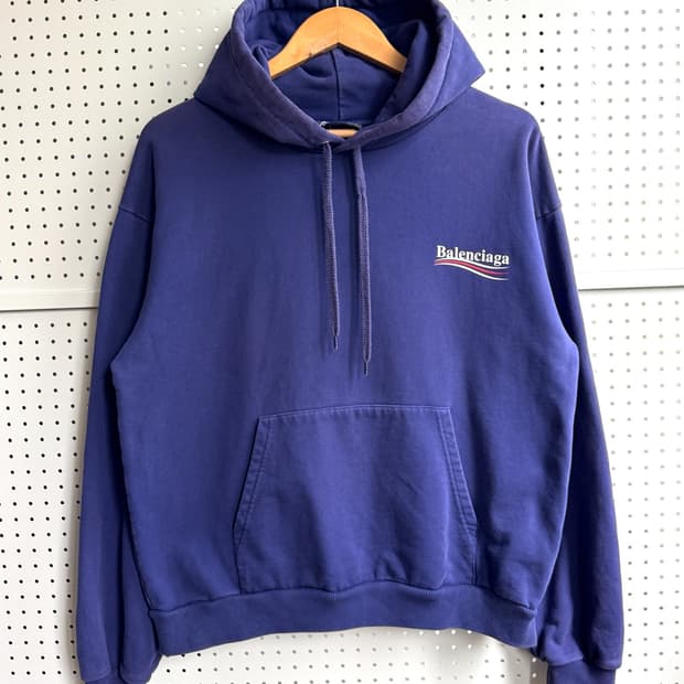 발렌시아가 18S/S 웨이브 로고 후디