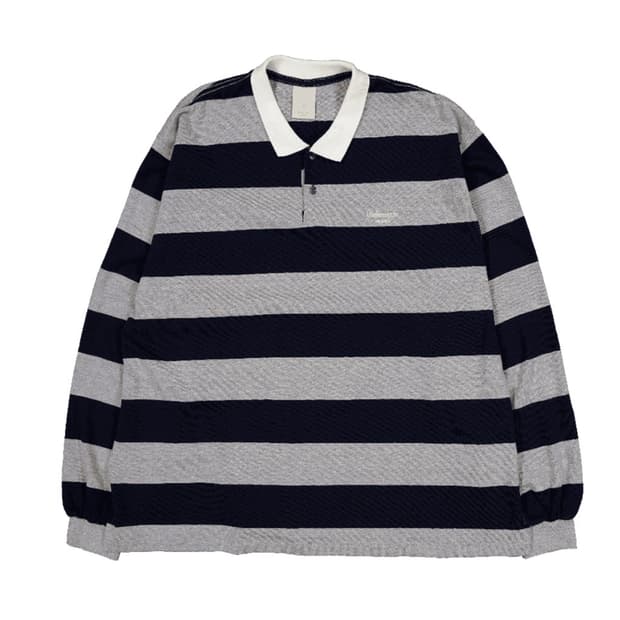 언더마이카 MU130 스트라이프 카라 롱슬리브