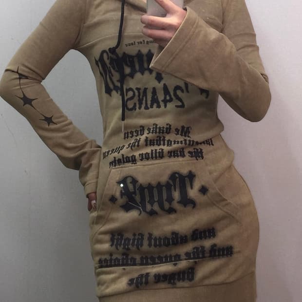 24ans 여성 스웨트셔츠 후드 원피스