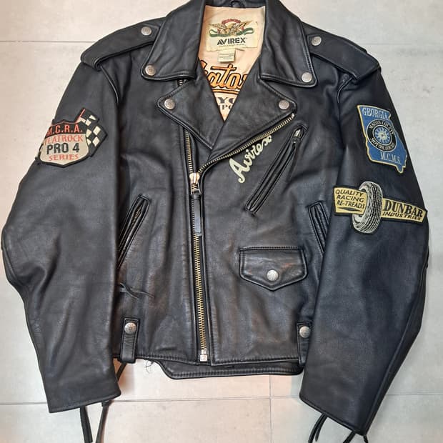 Avirex 바이크 가죽 자켓