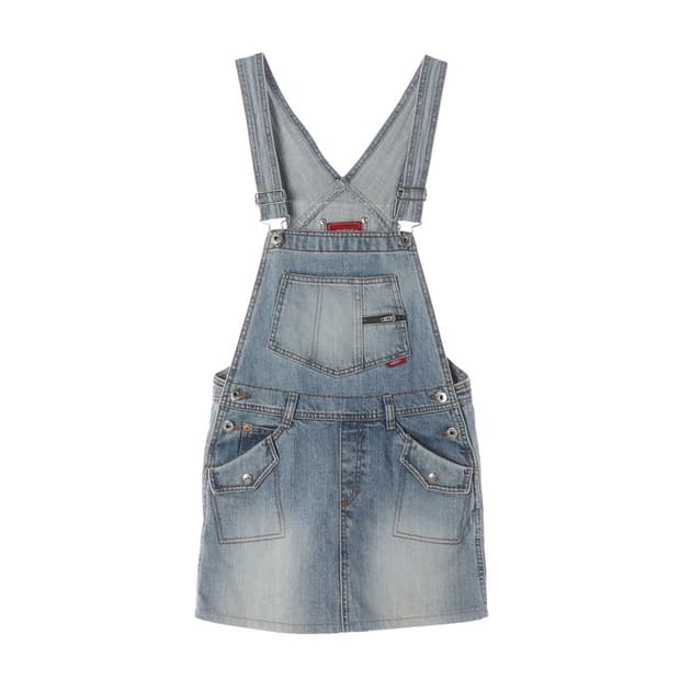 GUESS JEANS 데님 오버롤 원피스 스커트