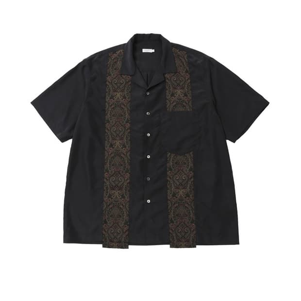 A.DECAED 서스테인 하와이안 블랙 페이즐리 셔츠