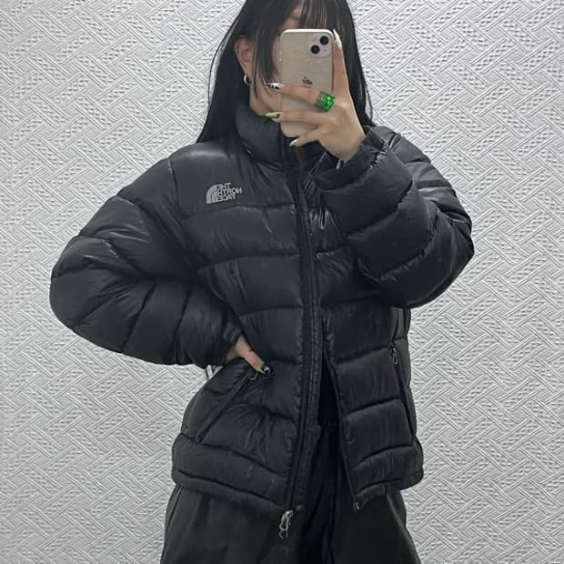 노스페이스 모던 캐주얼 시크 구스다운 패딩 자켓 90 C08576