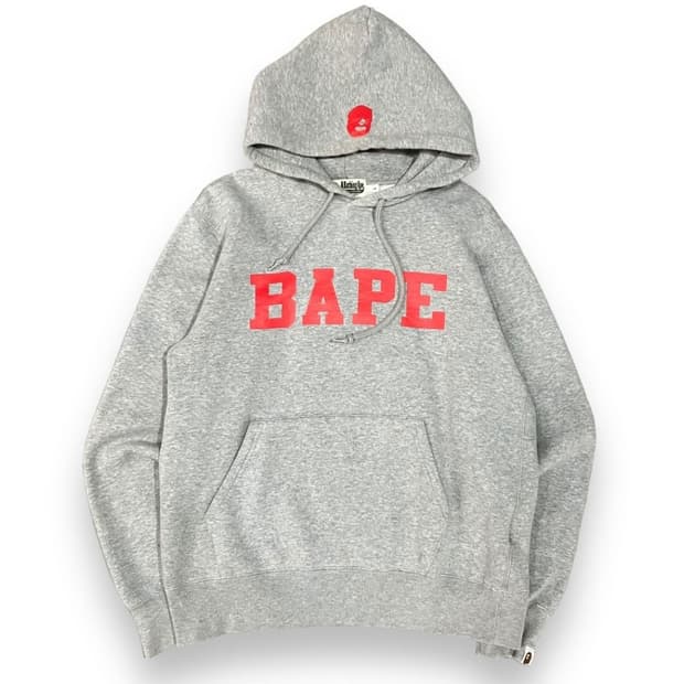 베이프 빅로고 스펠아웃 후드티