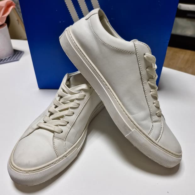 핸드메이드 나파 카프스킨 스니커즈 화이트 270