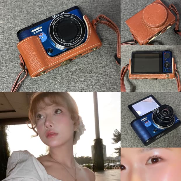 셀카 뷰티기능 특화💙🧳카시오 엑슬림 ZR1600 + 전용 속사 케이스