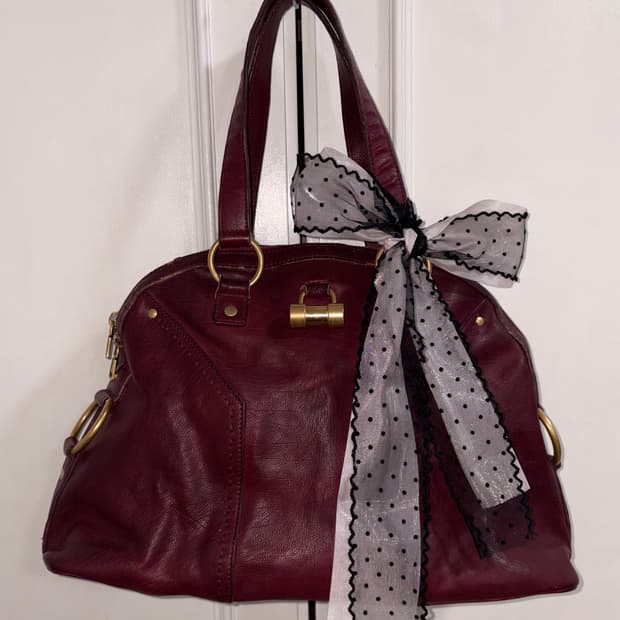 YSL Y logo boston bag