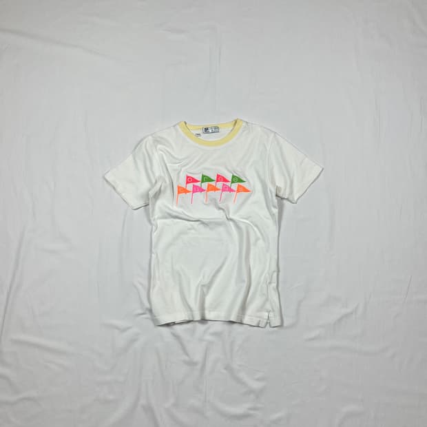 90‘s 꾸레주 꾸레쥬 courreges 깃발 로고 반팔티