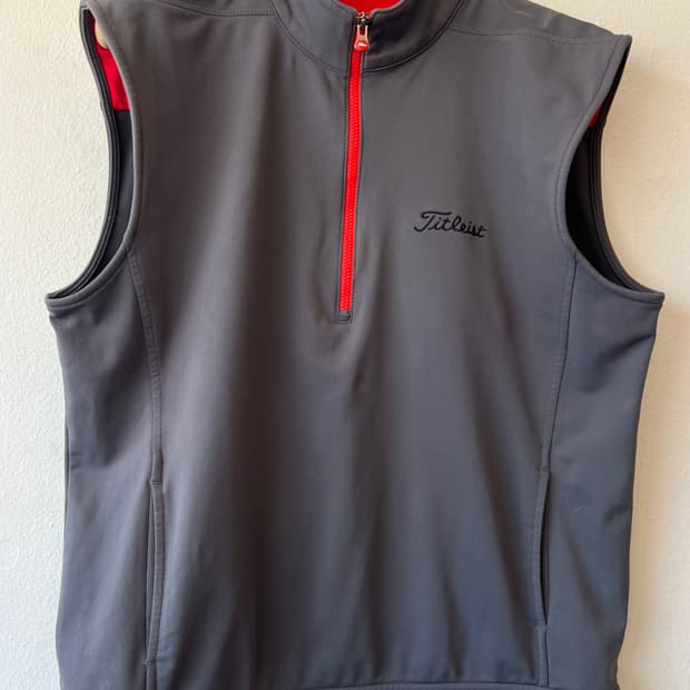 타이틀리스트 남성 차콜그레이 골프조끼