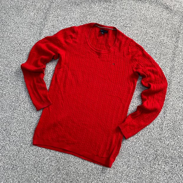 M 타미힐피거 여성 케이블 니트 0320M