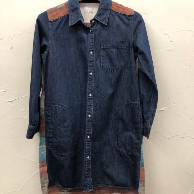 웨스턴 나바호 롱 데님 셔츠