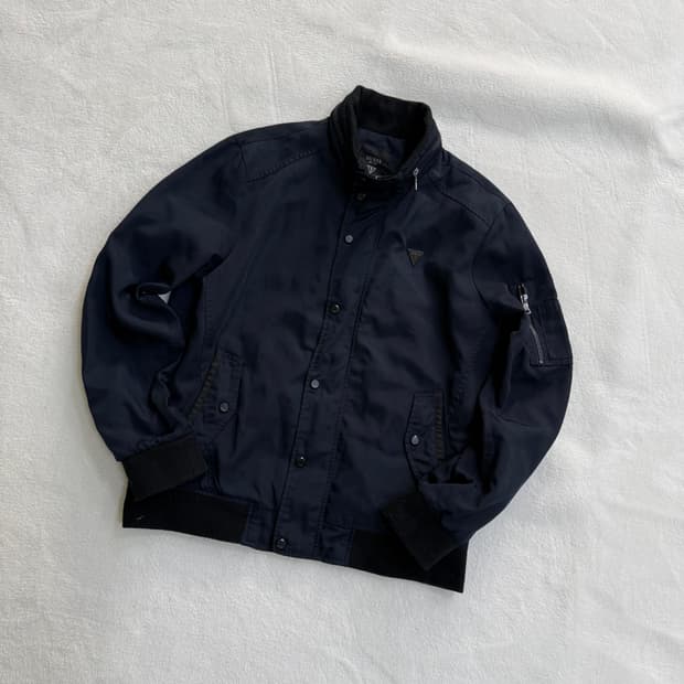 XL 게스 블루종 봄버 자켓 0413T