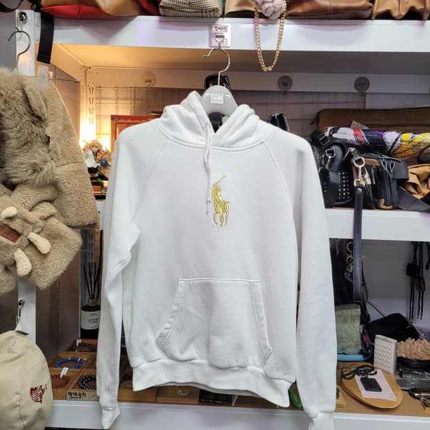 Polo 폴로 랄프로렌 빅포니 화이트 기모 후드티