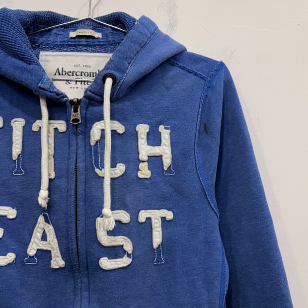 아베크롬비 머슬핏 빈티지 와펜 후드집업