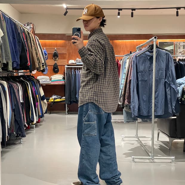 dockers 브라운 체크 셔츠