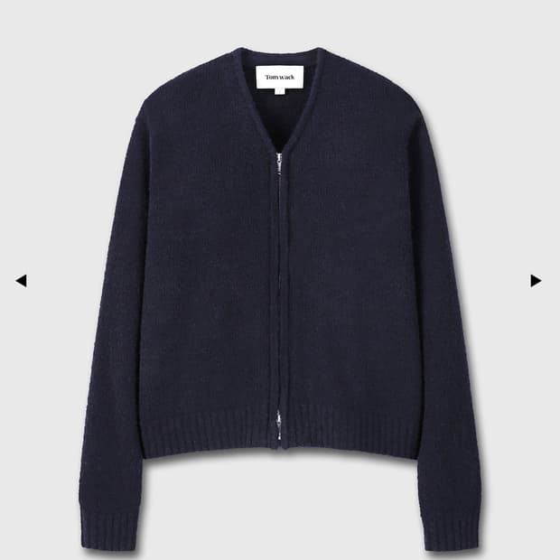 토니웩 알파카 니트 가디건 네이비