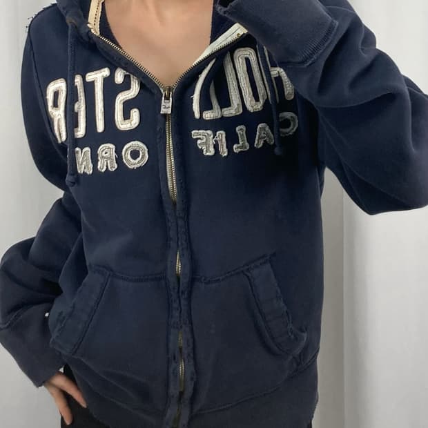 홀리스터 네이비 후드집업